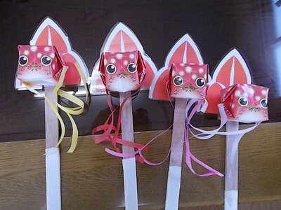 子どもたち手作り「金魚ねぶた」